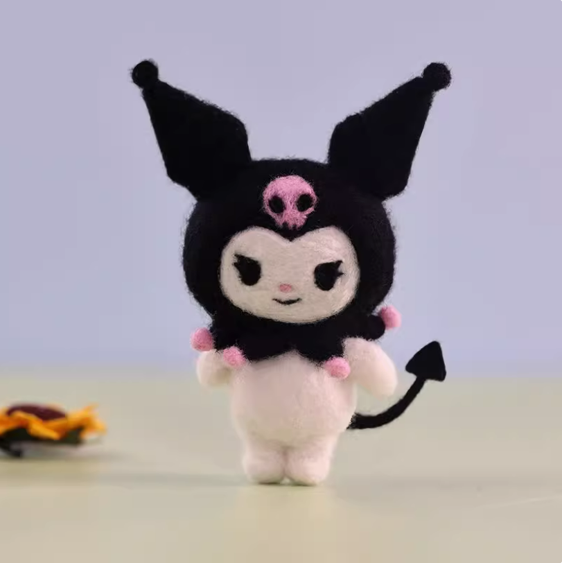 Mini Doll Needle Felted DIY Kits: Kuromi