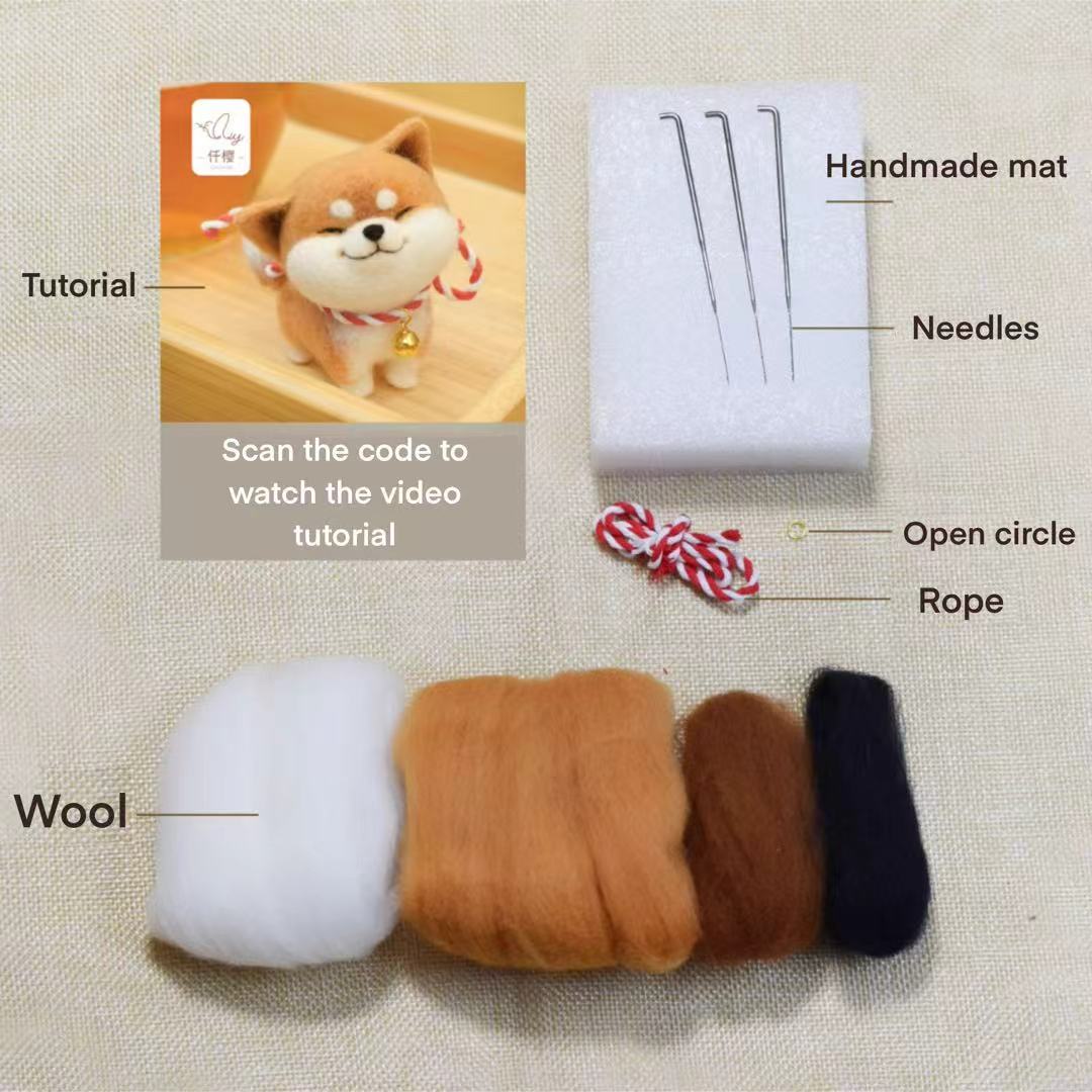 Mini Doll Needle Felted DIY Kits: Kuromi