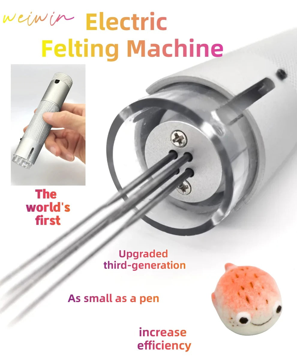 Electric Felting Machine – Portable Electric Wool Felting Needle Tool (Upgraded 3rd Gen)