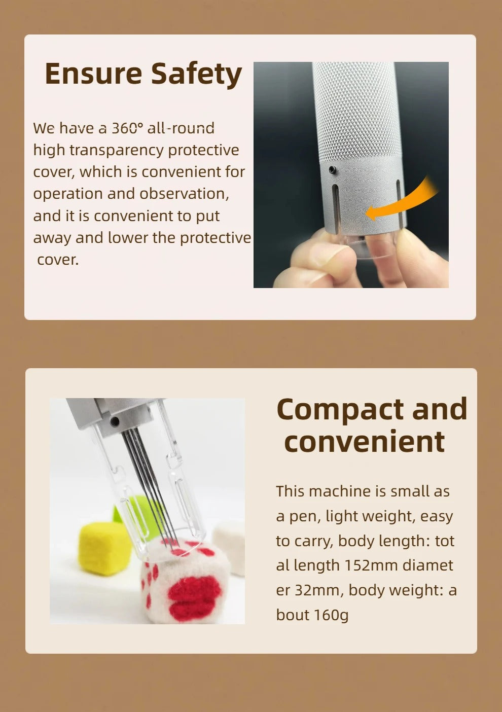 Electric Felting Machine – Portable Electric Wool Felting Needle Tool (Upgraded 3rd Gen)