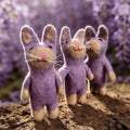Purple Rabbit Wool Felt Ornament 2