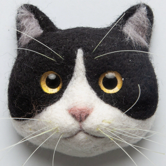 Cow Cat Avatar Needle Felted DIY Kits