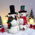 Cute Snowman Wool Felt Ornament 1