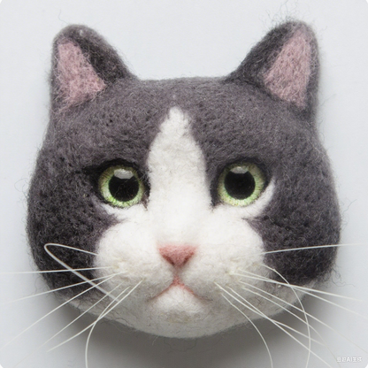 Blue Cat Avatar Needle Felted DIY Kits (small)