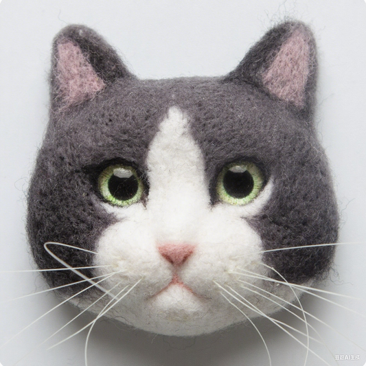 Blue Cat Avatar Needle Felted DIY Kits (small)