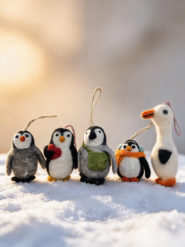 Ocean Series Penguin Wool Felt Ornament