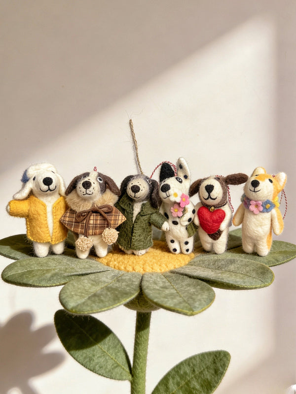 Puppy Series Wool Felt Ornament