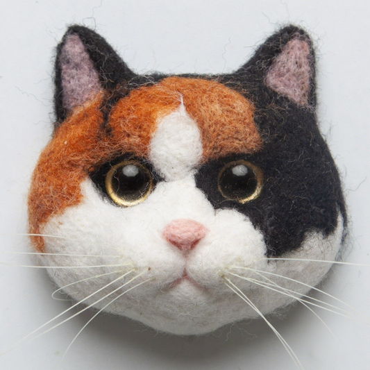 Calico Cat Avatar Needle Felted DIY Kits (small)