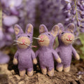 Purple Rabbit Wool Felt Ornament 3