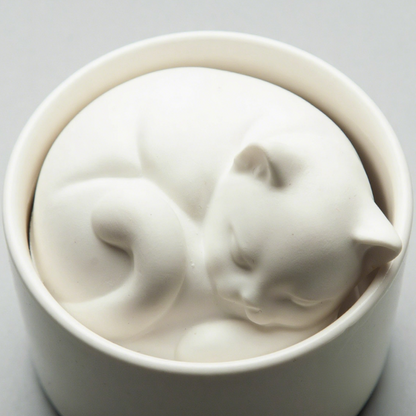 Cat Cup:Calico Cat Avatar Needle Felted DIY Kits