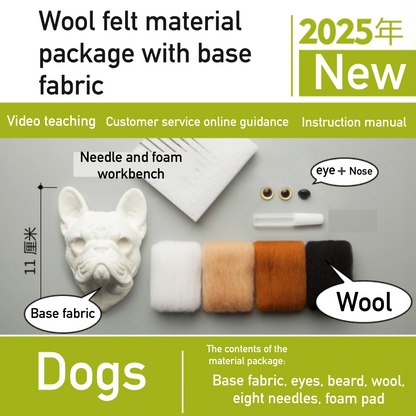 Schnauzer Avatar Needle Felted  DIY Kits