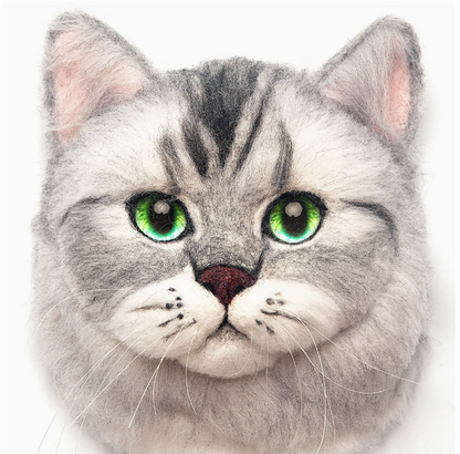 Tabby Cat Avatar Needle Felted DIY Kits