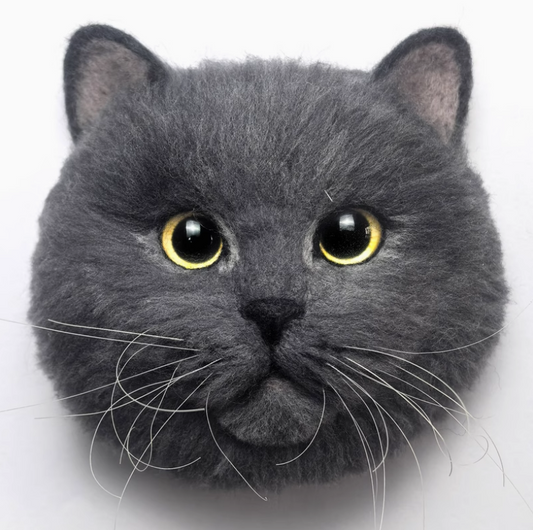 Blue Cat Avatar Needle Felted DIY Kits