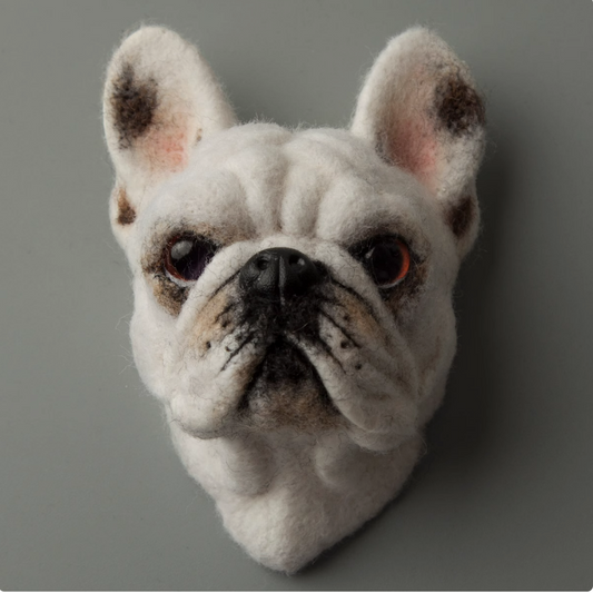 British Bulldog Avatar Needle Felted  DIY Kits