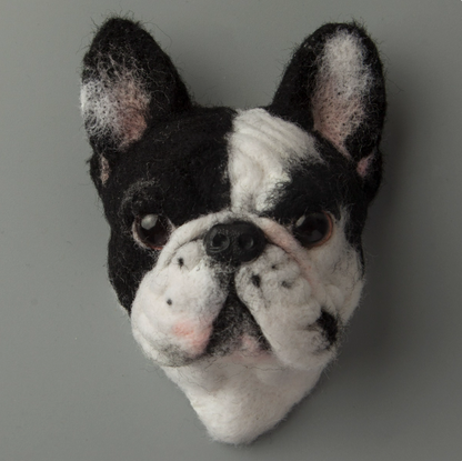 British Bulldog Avatar Needle Felted  DIY Kits