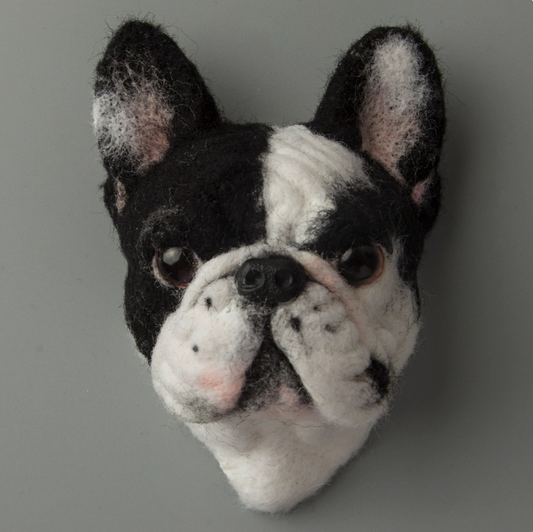 British Bulldog Avatar Needle Felted  DIY Kits