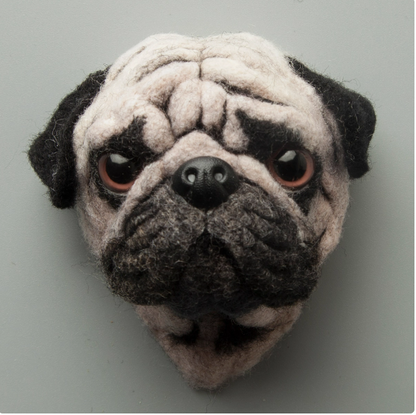 Bulldog Avatar Needle Felted  DIY Kits