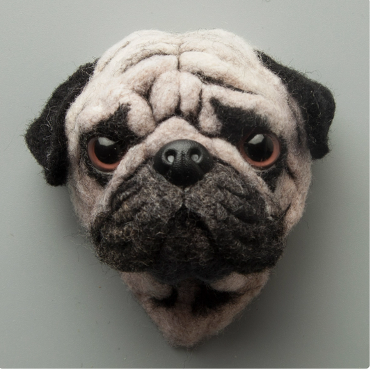 Bulldog Avatar Needle Felted  DIY Kits