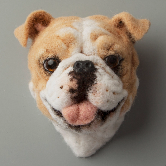 Franch Bulldog Avatar Needle Felted  DIY Kits