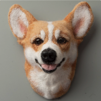 Corgi Avatar Needle Felted  DIY Kits