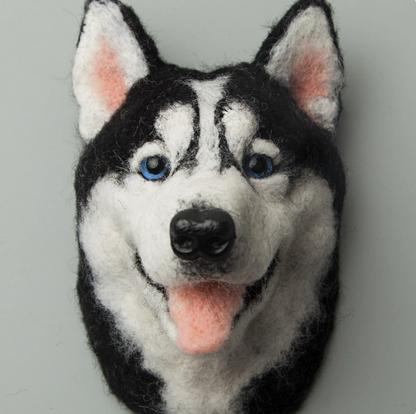 Husky Avatar Needle Felted  DIY Kits