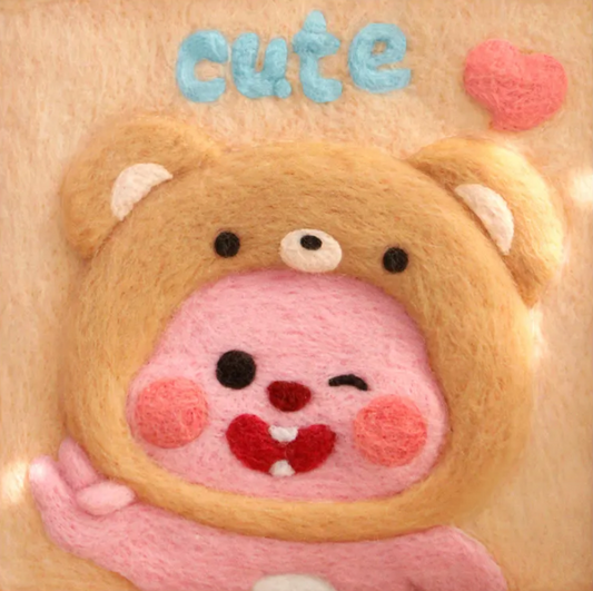 Cute Pet Frame Style Needle Felted DIY Kits:  Loopy