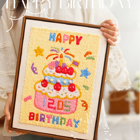 Happy Birthday Frame Style Needle Felted DIY Kits
