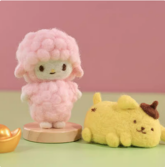 Mini Doll Needle Felted DIY Kits:  Puding Dog