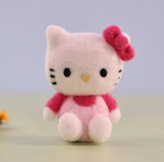 Mini Doll Needle Felted DIY Kits:  Kitty