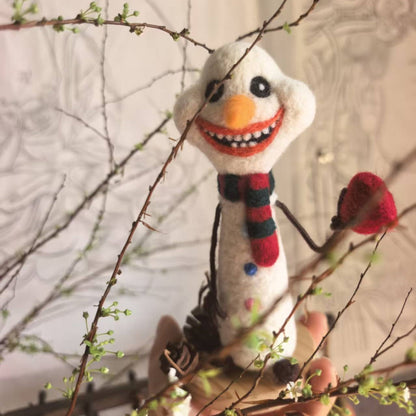 "Frosty Joker"DIY Felt Snowman Kit——Handmade Christmas Craft Gift