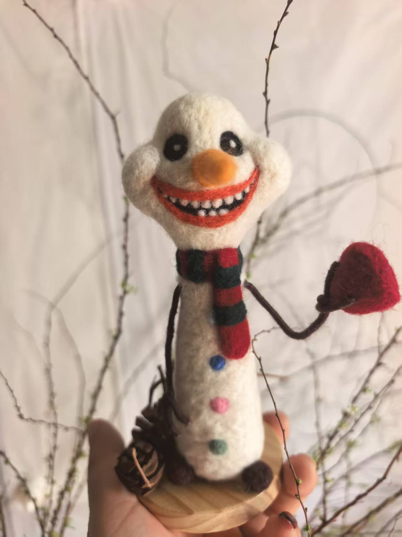 "Frosty Joker"DIY Felt Snowman Kit——Handmade Christmas Craft Gift