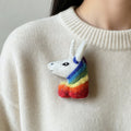 Animal Head Wool Felt Brooch 2