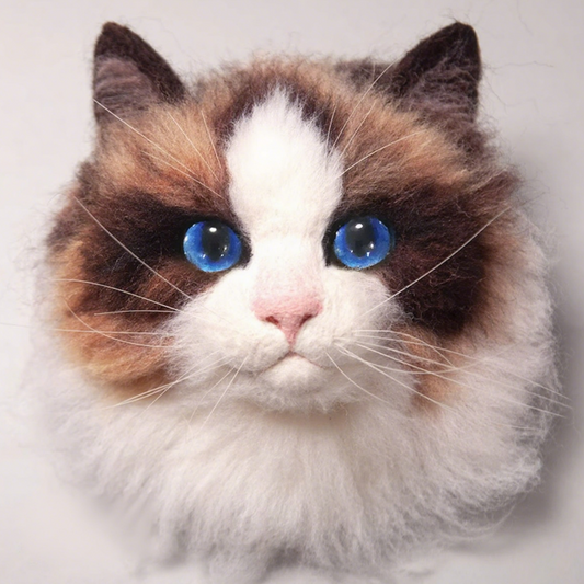 Ragdoll Cat Avatar Needle Felted DIY Kits