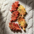Oak & Maple Leaf Wool Felt Brooch 2