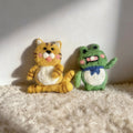 Frog & Tiger Wool Felt Brooch 1