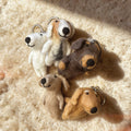 Sad-Eyebrow Puppy Wool Felt Keychain 4