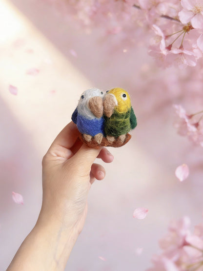 Parrot Wool Felt Brooch