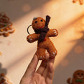 Christmas Gingerbread Man Wool Felt Keychain 3