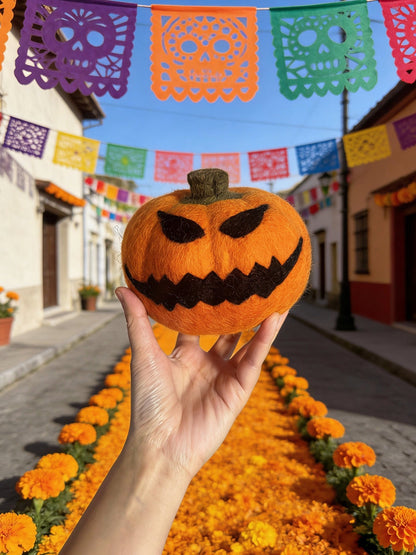 Halloween Pumpkin Wool Felt Ornament