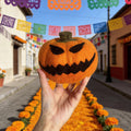 Halloween Pumpkin Wool Felt Ornament 4