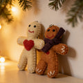 Christmas Gingerbread Man Wool Felt Keychain 2