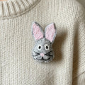 Animal Head Wool Felt Brooch 3