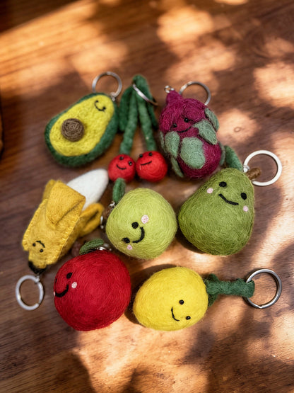 Fruit & Vegetable Series Wool Felt Keychain