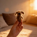 Sad-Eyebrow Puppy Wool Felt Keychain 5
