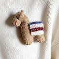 Alpaca Wool Felt Brooch 1