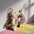 Rainbow Sweater Unicorn Wool Felt Ornament 3