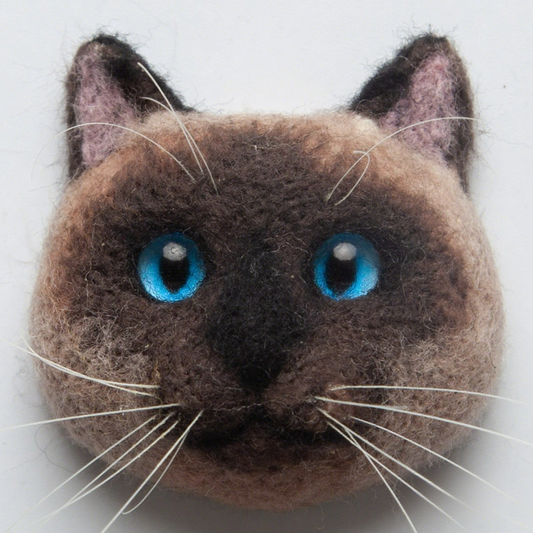 Siamese Cat Avatar Needle Felted DIY Kits (small)