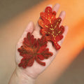 Oak & Maple Leaf Wool Felt Brooch 5
