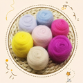 50g large package of Spanish short fiber wool strip felt, DIY handmade doll simulation wool felt material 1
