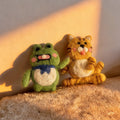 Frog & Tiger Wool Felt Brooch 2